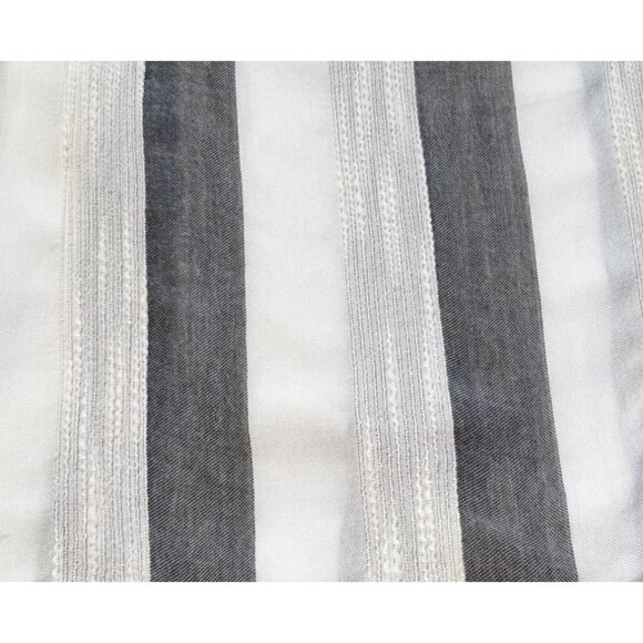 L*SPACE Swim Izzy Beach Bum Strip Print Cover-Up Gray & Soft White Striped Sz S - Picture 2 of 8